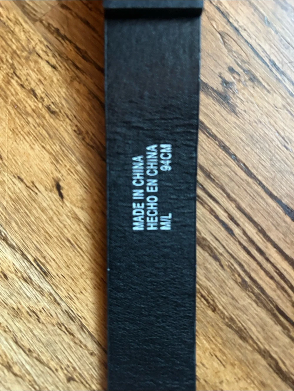 Women’s Black Leather Belt with Decorative Rose Gold Buckle